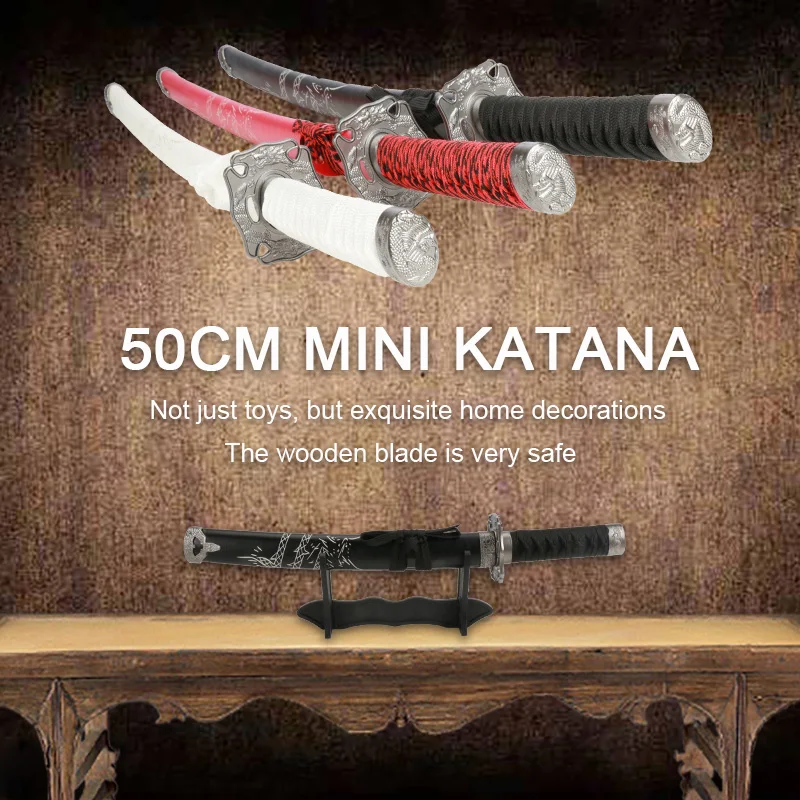 High fidelity Movie Props Katana Sword 50cm Bamboo Wood blade Children's Teens Toys Wooden Swords cosplay sword,cosplay prop,cosplay toy