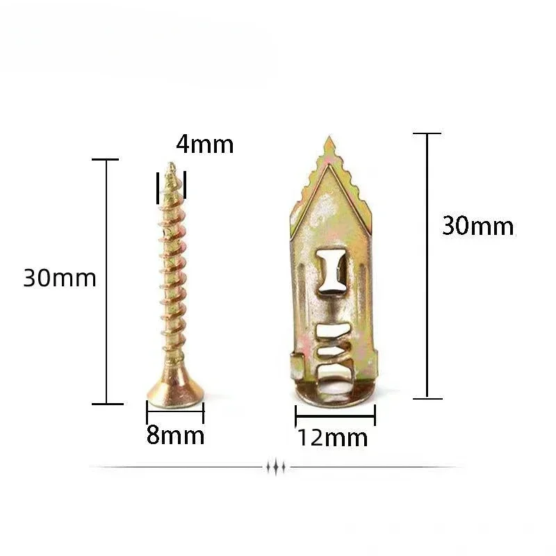 50/20/10pcs Self-Tapping Expansion Screw Kits drywall anchor kit drywall anchor self tapping screws expansion bolt set expansion plugs Drywall Anchor Kit Cavity Plug Dowel Fixing Tools Set Home DIY for Gypsum Board