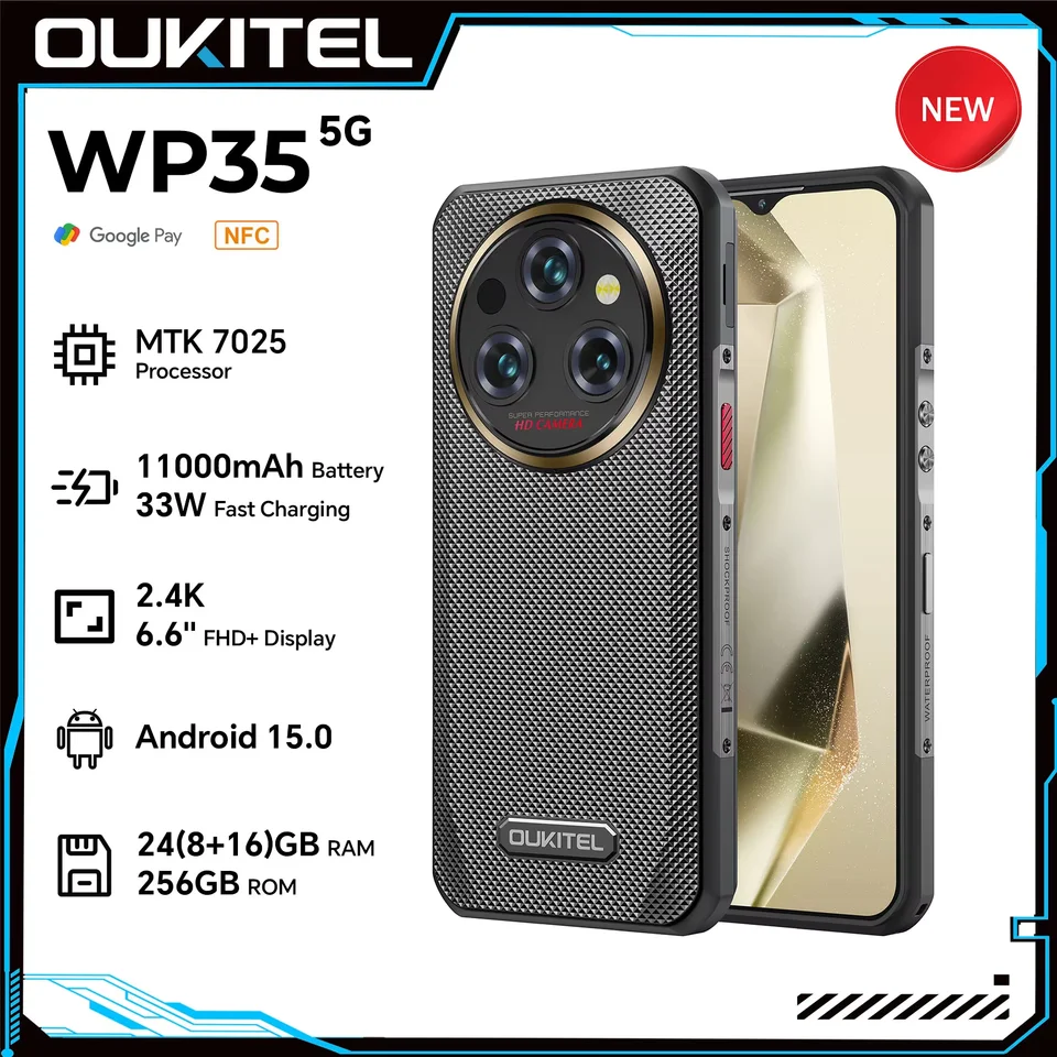 美品OUKITEL WP35 5G simフリー　グローバルバージョン Amazon | OUKITEL WP35 5G SIMフリー スマホ 本体 24GB RAM+256GB ROM