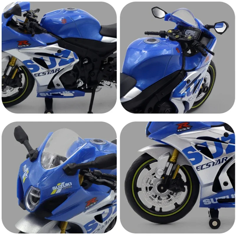 1:12 Suzuki GSX-R1000R Aprilia RSV4 Alloy Racing Motorcycle Model Diecast Street Cross-Country Motorcycle Model High Simulation 3