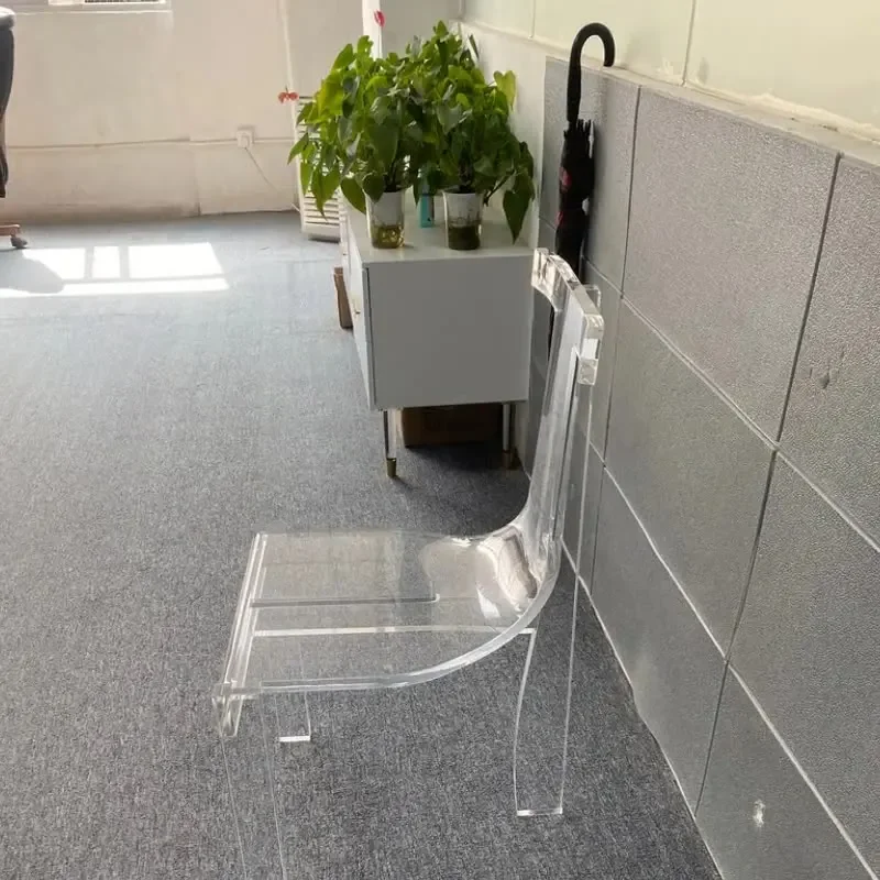 

O142ins style transparent acrylic chair Bedroom net red makeup chair casual light luxury dining chair simple dressing shoe