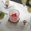 Brass Candy Jar French Crystal Transparent Glass Storage Box Hand-carved Exquisite Sugar Jar Livingroom Home Decor Ornaments 4