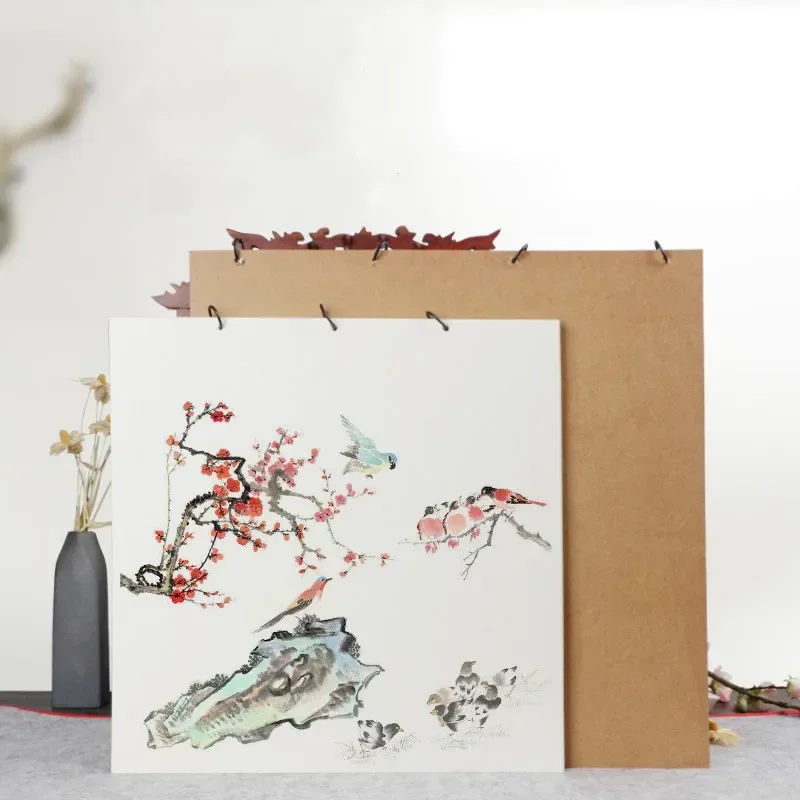 휴대용 섬유 카드 페인팅 종이, 캘리그라피 앨범, 스케치북 렌즈, 성인 라이스 스케치, Xuan