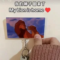 Lion King Key Holder House Wall Cute Couple Keychain Hanger Keys For Perfect Gift Matching Together Key Holder Ring Room Decor 1