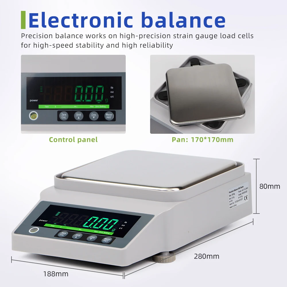MK series Electronic Balance Scale High-precision Scale 0.01g/10Kg, 0.1g/5Kg
