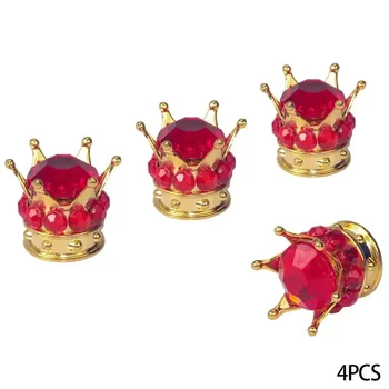 4PCS ล้อยางวาล์ว Caps ฝาครอบมงกุฎรูปร่าง Bling เพชรยางฝุ่นวาล์ว Caps รถบรรทุกรถจักรยานยนต์จักรยาน Air COVER 10