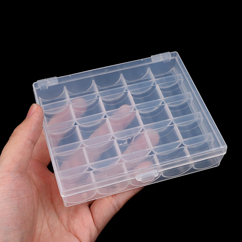 Bobine per macchina da cucire in plastica trasparente da 25 pezzi con