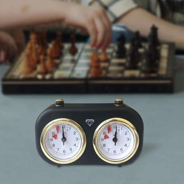 Relógio de xadrez analógico profissional, conjunto de relógio para jogador  de jogo oard com temporizador para