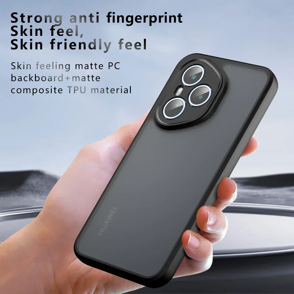 Enhanced Drop-Proof Frosted Soft Edge Case - Semi-Transparent Shockproof Cover