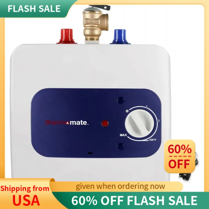 

thermomate Mini Tank Electric Water Heater ES150 1.3 Gallons Point of Use Water Heater for Instant Hot Water Under Kitchen Sink