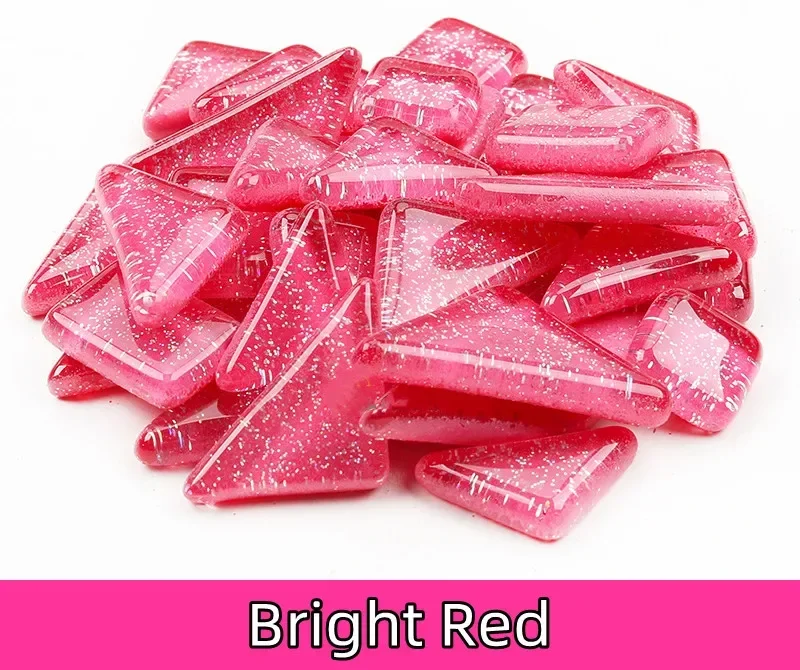 thumbnail image 1 of Mosaicos de vidrio brillante con purpurina de 100 g/3,52 oz para manualidades, materiales para hacer mosaicos, mosaicos poligonales, formas irregulares, colores puros y mezclados, 1 of 5