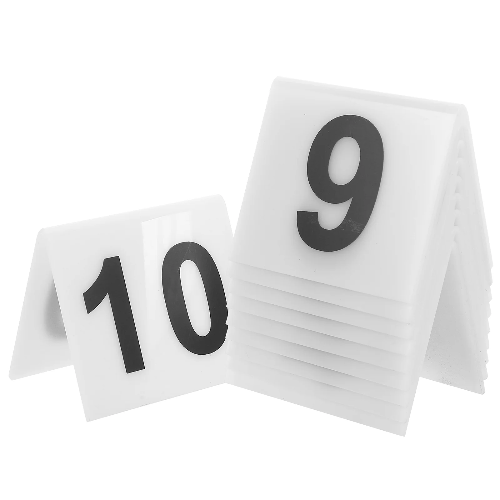V Shaped Acrylic Table Numbers Signs Restaurant Place Cards Evidence Markers Scene Accessories Reusable Game Supplies 10Pcs