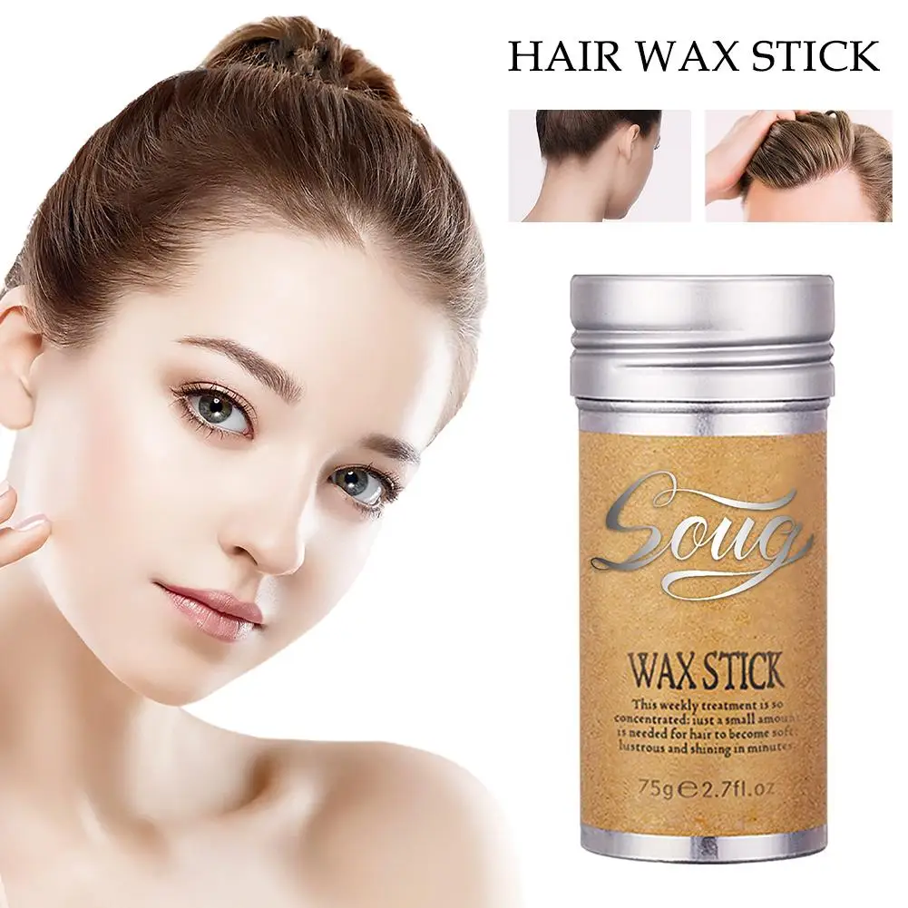 75g Broken Hair Artifact Hair Wax Stick Gel Cream Styling Men Fixed Wax Fluffy Women Stick Children And Frizz Sty K1g1