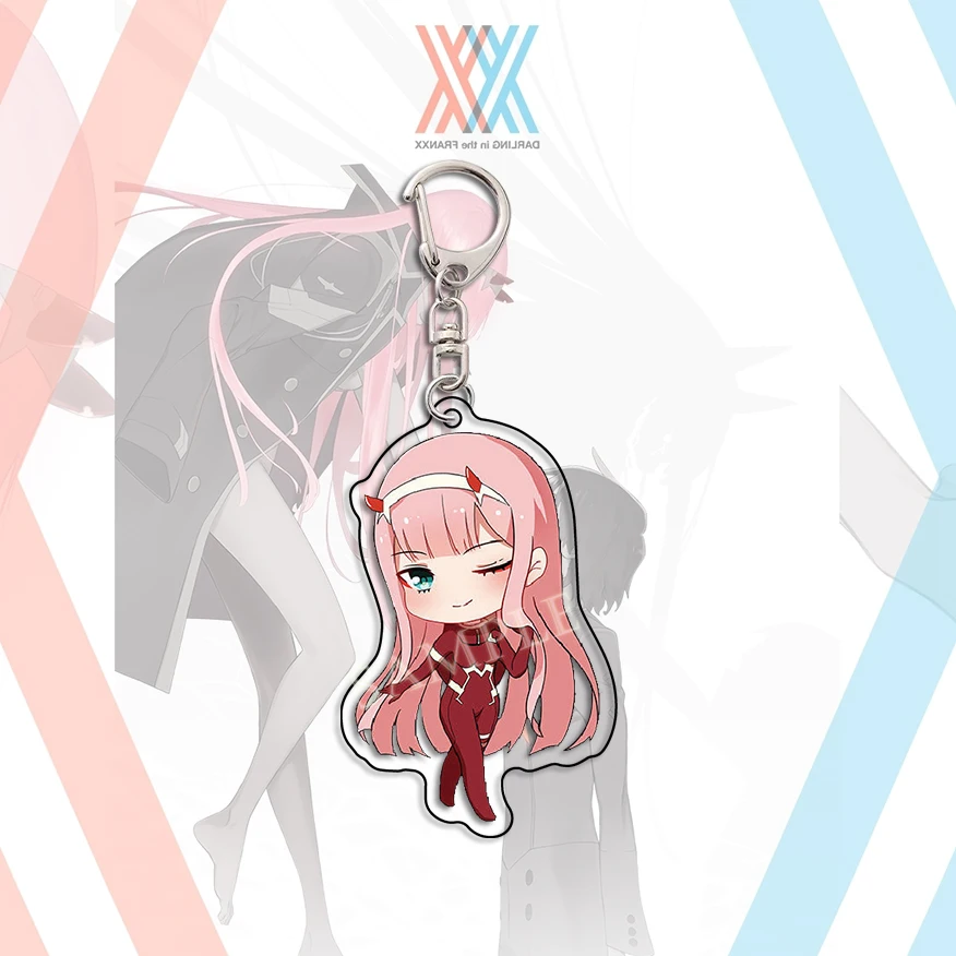 Darling In The Franxx 02 Zero Two Pendant Small Keychains Dakimakura  Cartoon Japanese Anime Mini Body Pillow Pendants