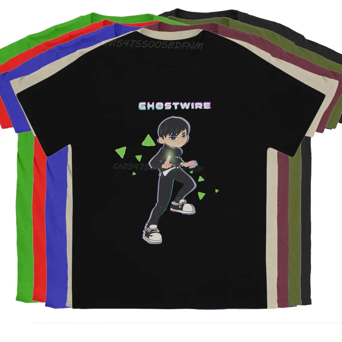 Ghostwire Tokyo Izuki Akito Game Maglietta Maschile Fan Art T-Shirt Personalizzate Hipster Harajuku Fashion Mens Designer Clothes