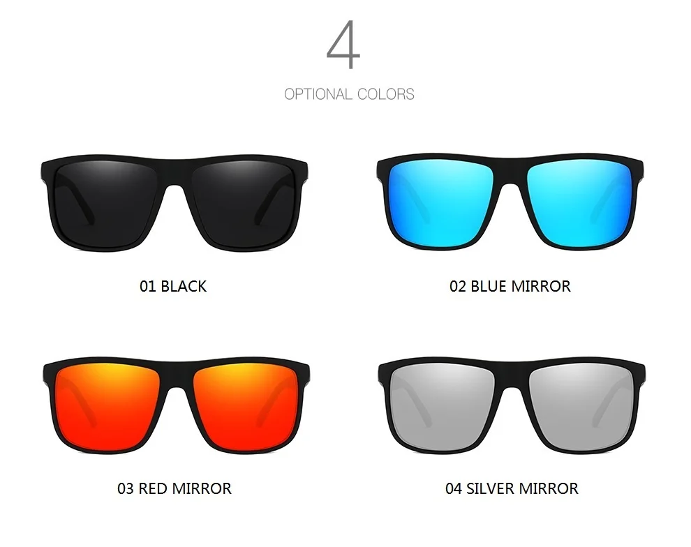 Mode Vintage Quadrat Sonnenbrille Männer Frauen Luxus Marke Designer männer Sonnenbrille Fahren Angeln UV400 Brillen Mann – Detail 9