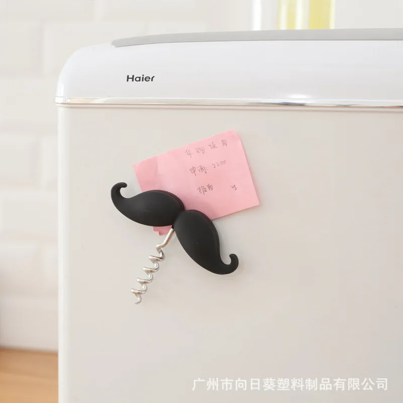 

Mustache Novelty Stainless Steel Wine Opener Fridge Magnet Wedding Birthday Favor and Cute Gift for Home Camping Travel
