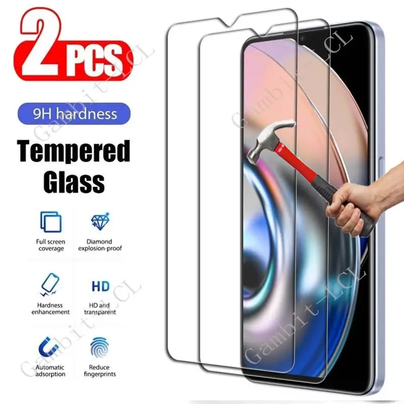 

2 шт. для Realme Narzo 50 Pro 5G 50A Prime 50i Q5 Q5i V20 V23 V25 8 4G 8i 8s C11 2021 C20 защитная пленка из закаленного стекла для экрана