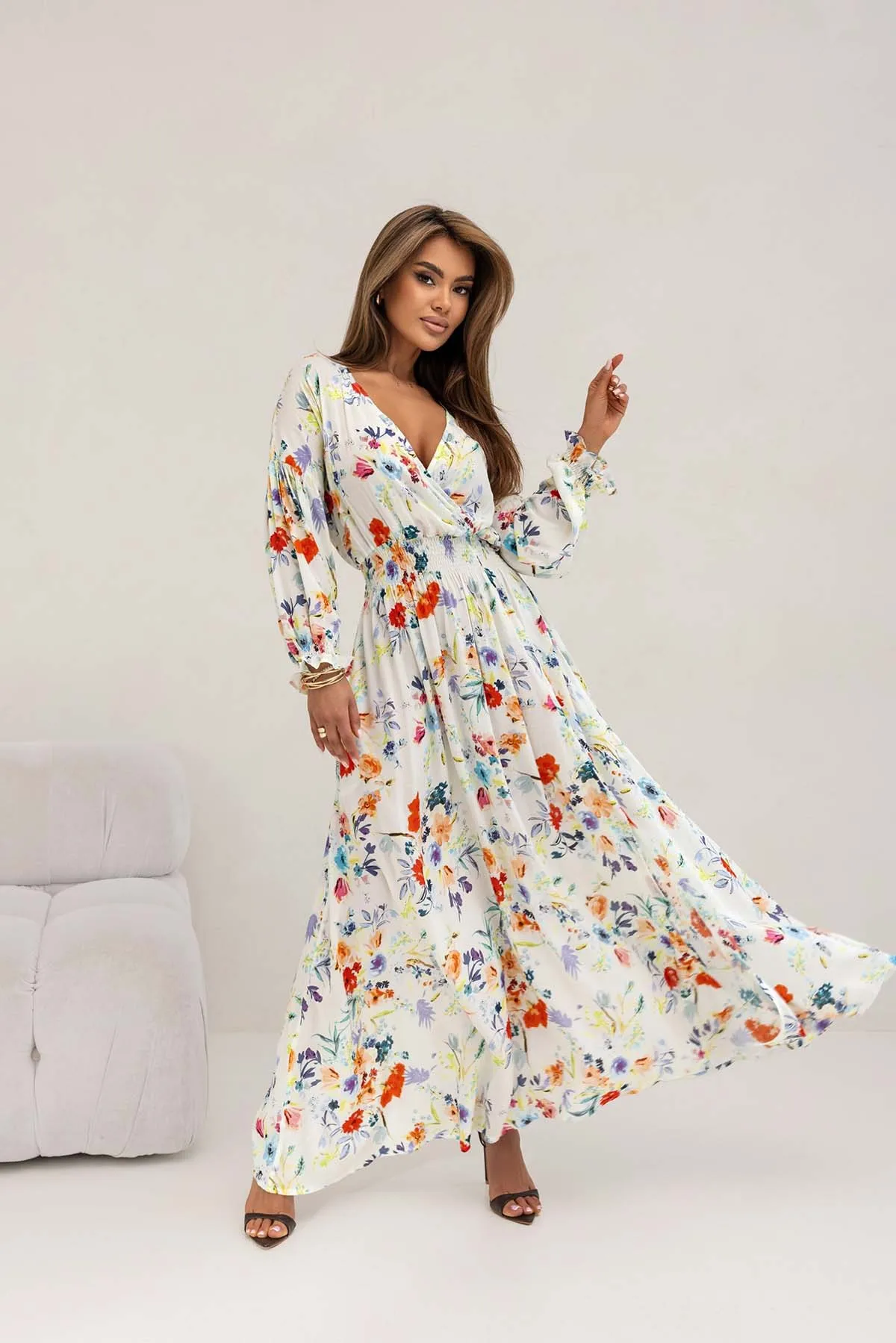 knee length dresses for ladies Blue Planet | Amie's Knit Long Sleeve Maxi Vacation Dress main image 0