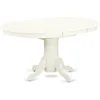 Solid Wood Kitchen Dining Table- An Oval Solid Wood Tabletop with Butterfly Leaf & Pedestal Base, 42x60 Inch, Dining Room Table 1