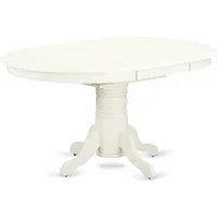 Solid Wood Kitchen Dining Table- An Oval Solid Wood Tabletop with Butterfly Leaf & Pedestal Base, 42x60 Inch, Dining Room Table 1