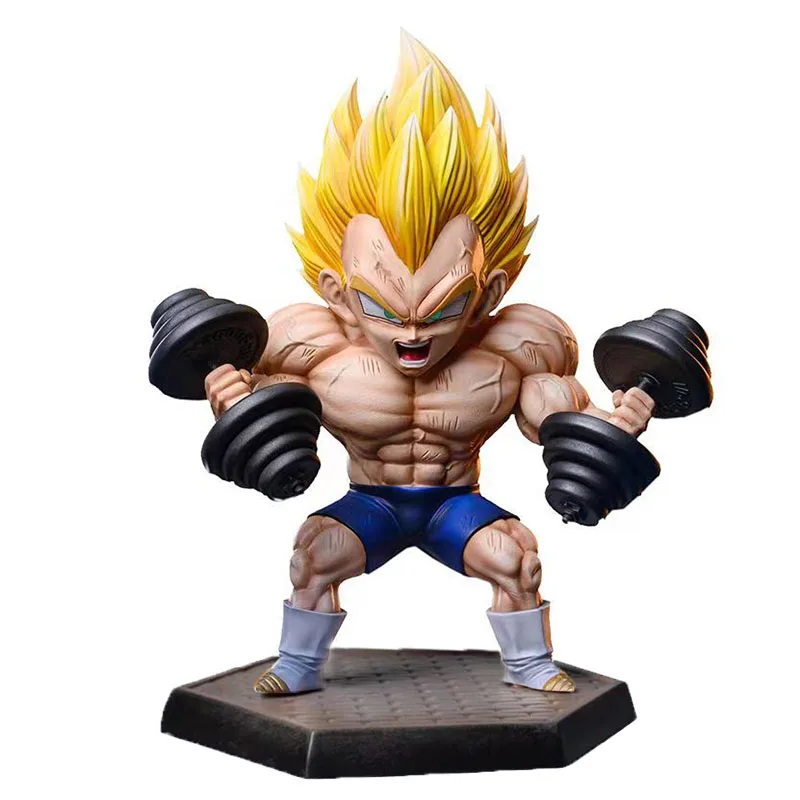 Dragon ball z muscle fitness filho gohan vegeta super saiyan figura de ação  son goku anime estatueta pvc modelo brinquedo chirstmas presente