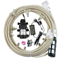 Electric Sprayer Misting Cooling System With 12 V Pump 20-60 FT Mister Line Slip Lock Nozzles Sprinkler For Outdoor Patio 1