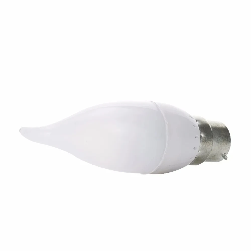 LED 촛불 조명 2835 SMD B22 전구 램프, 고휘도 옥수수 조명, AC 220V 샹들리에 에너지 절약 램프, 3W