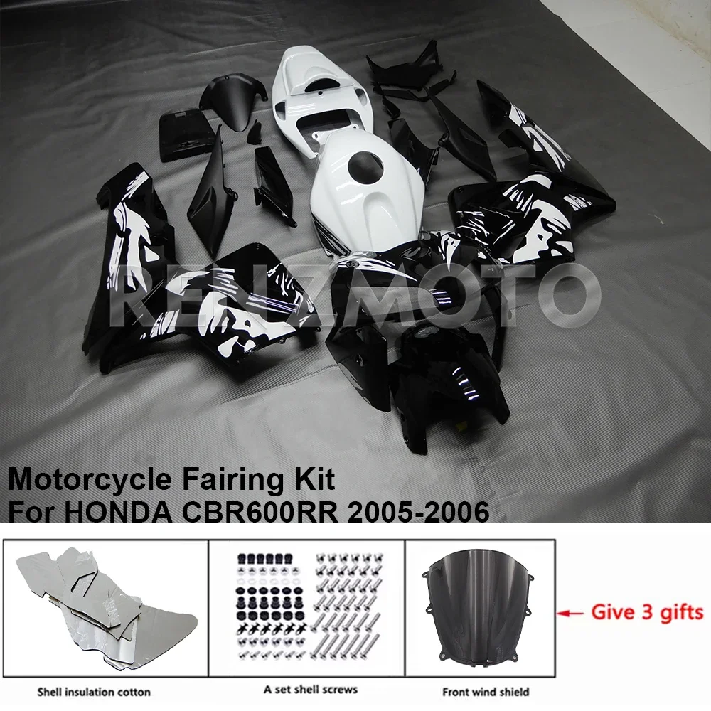 

4Motorcycle Fairing Set Body Kit Plastic For HONDA CBR600 RR CBR600RR 2005-2006 Accessories Injection Bodywork H0605-1004B