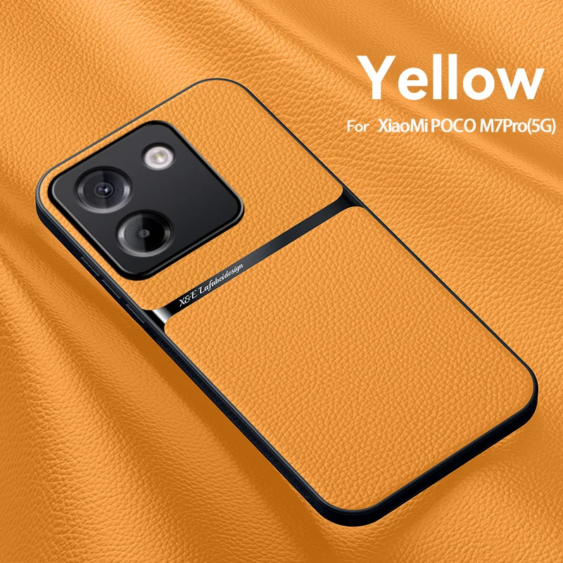 Luxury Matte Leather Magnetic Phone Case - Shockproof with Lens Protection