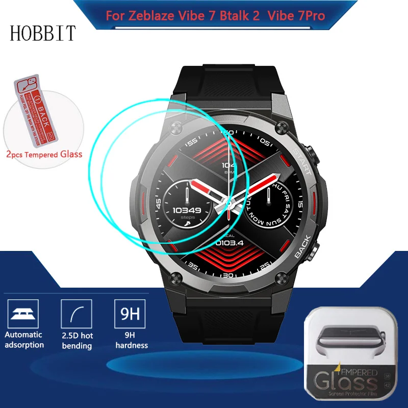 

2 шт. закаленное стекло для Zeblaze Vibe 7 Pro 7Pro Btalk 2 Vibe7 Btalk2 полное покрытие защита экрана HD Прозрачная защитная стеклянная пленка