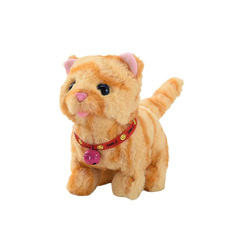 Cute Electronic Plush Cat Toy Can Walking Meowing Wagging Tail Stuffed Cat Doll Child Interactive Toys For Birthday Gift 5