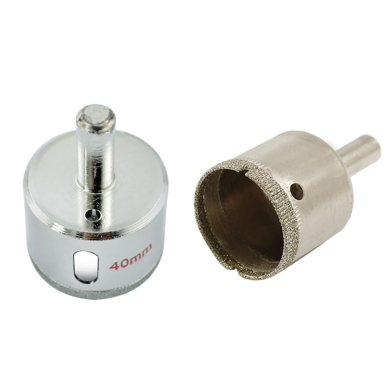 

2X Diamond Coated Tip 40Mm/30Mm Glass Hole Saw Cutter Bit