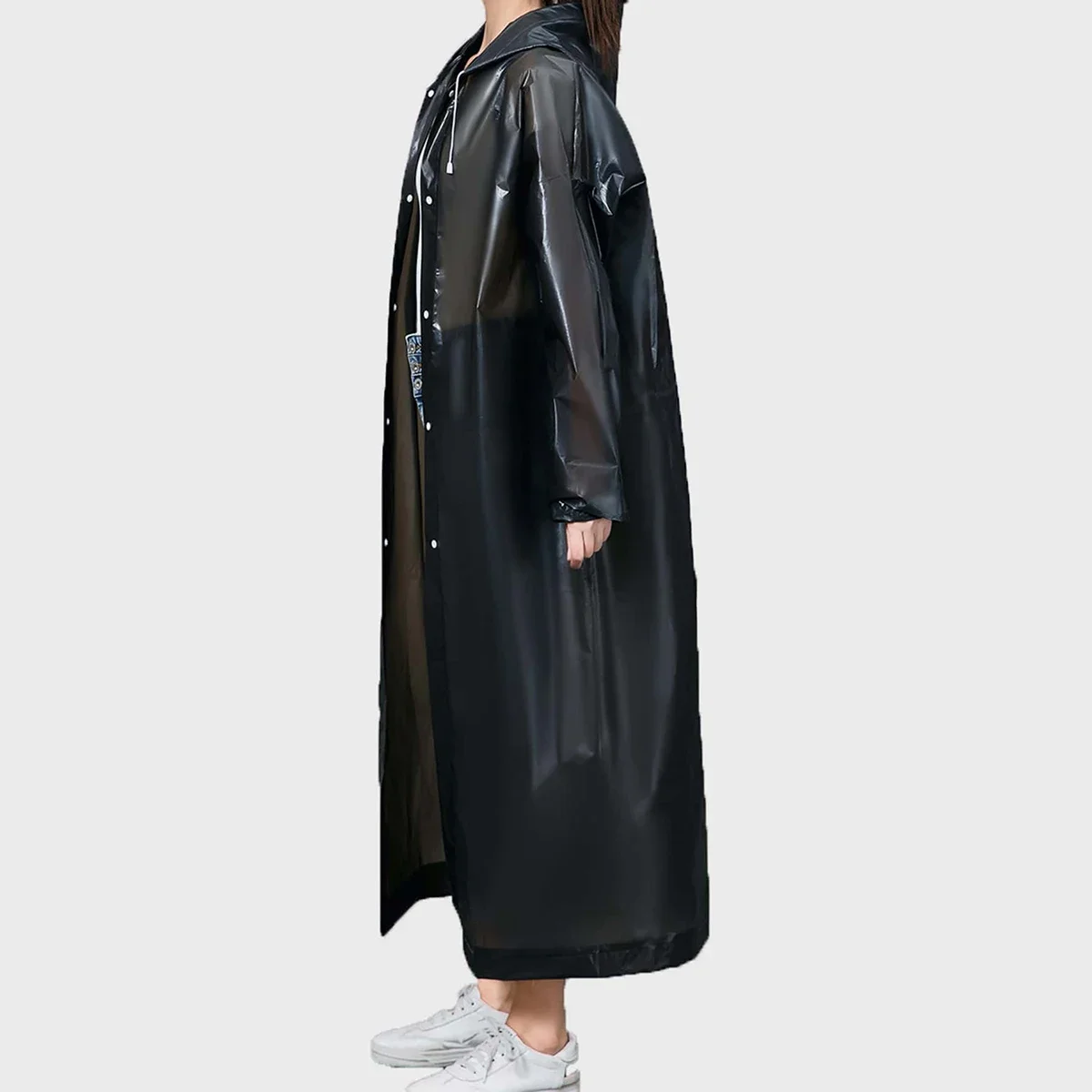 1pc - Outdoor lightweight one-piece long raincoat with thickened multi-functional windbreaker raincoat