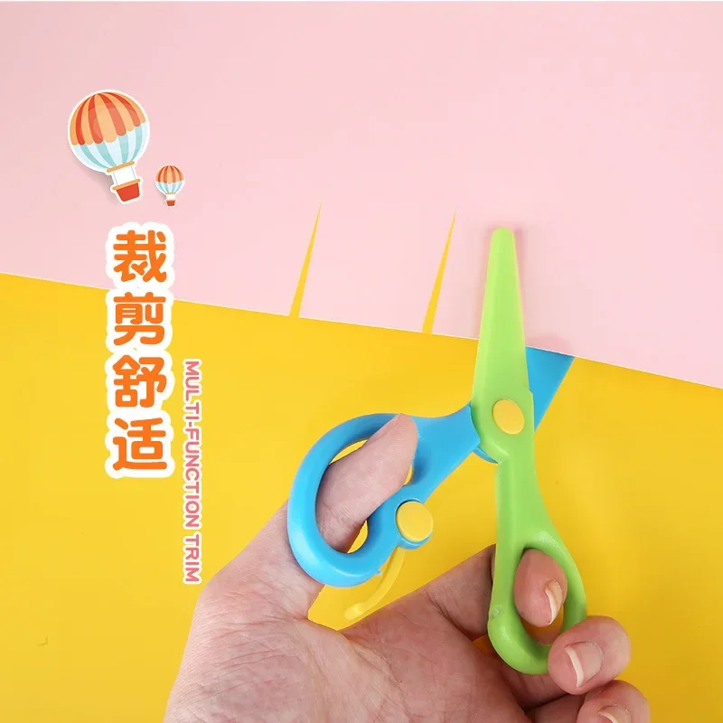 Plastic Scissors Children's Paper-cutting Plastic Elastic Scissors