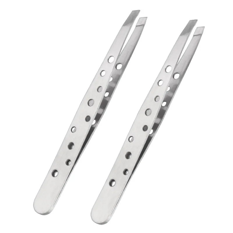 

Пинцет из нержавеющей стали с 9 отверстиями, антистатический точный пинцет с прямым кончиком для накладных ресниц, инструменты для обрезки бровей