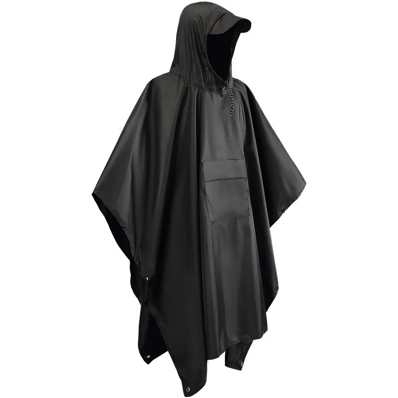 3 in 1 Outdoor Military Raincoat Hooded Sleeve Waterproof Rain Poncho Motorcycle Rain Cover Camping Hiking Travel motorcycle raincoat waterproof raincoat