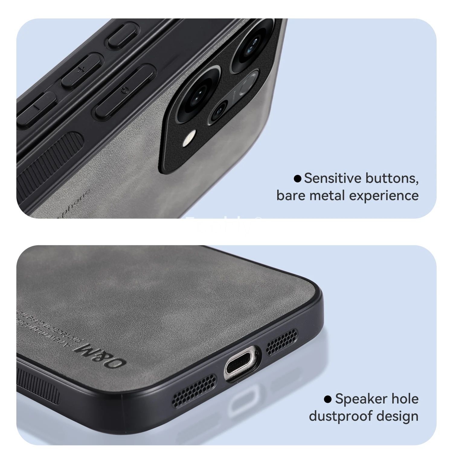 Magnetic Shockproof Nubuck Leather Phone Case - Protective Back Cover
