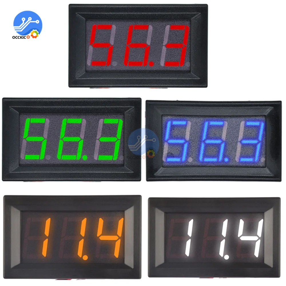0.56 ''Mini Led Digital Voltmetro Detector Dc 0-100V 12V 24V Capacità Di Tensione Monitor Volt Panel Tester Meter Per Moto Auto