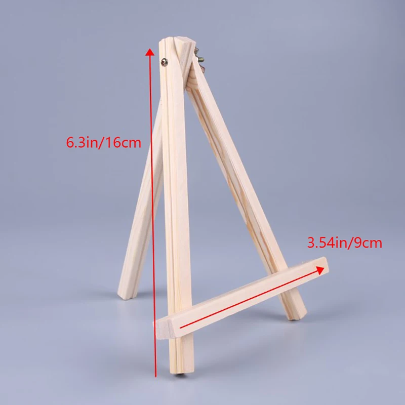 9*16cm 미니 우드 아티스트 삼각대 그림 이젤 사진 그림 엽서 디스플레이 홀더 프레임 귀여운 책상 장식