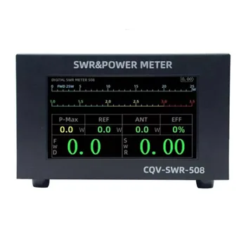 Digital Standing Wave Meter CQV SWR 508 200W at 1 854Mhz with Type C Charging and Robust Design for Efficient Signal Measurement