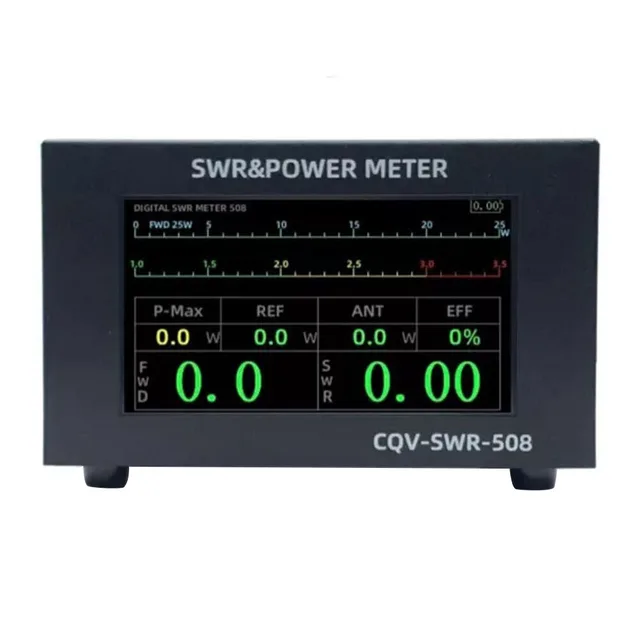 Digital Standing Wave Meter CQV SWR 508 200W at 1 854Mhz with Type C Charging and Robust Design for Efficient Signal Measurement