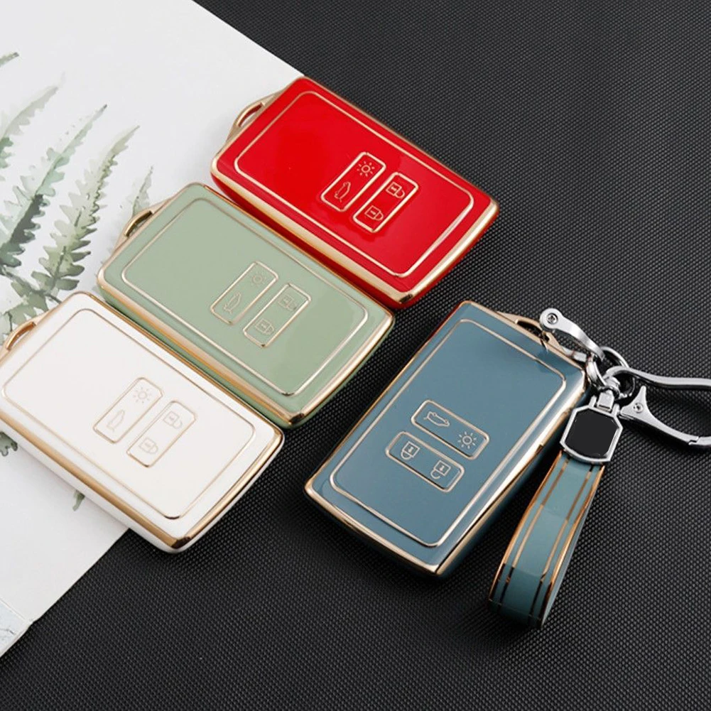 

TPU Car Key Case Full Cover For Koleos Kadjar 2016-2019 4 Button Car Key Cover Accessories Car Key Button Accessories Keyless