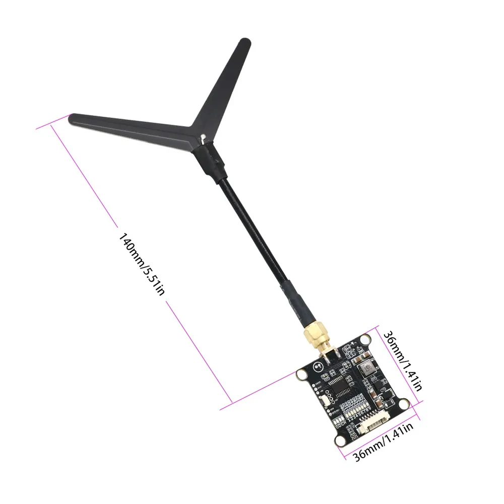 VTX-sändare 1.2G 1W och VRX-mottagare för FPV RC-drönare