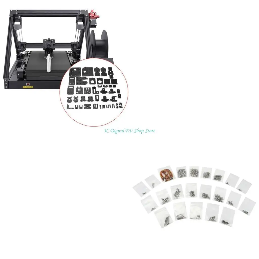 E74D 1 Set BLV MGN Cube 3D-Drucker Zwei-Achsen-Montagehalterungs-Kit Ganzmetall-Zwei-Achsen-Upgrade-Kit-Set