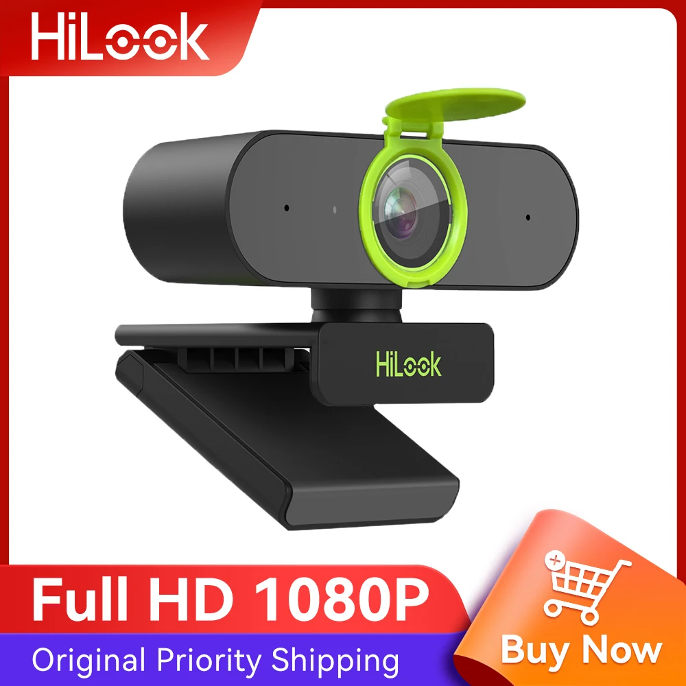 HiLook-Caméra avec armateur web cam pour pc 1080p HD 30fps, noir blanc,  petit webcam 138, housse de caméra pour ordinateur portable - AliExpress