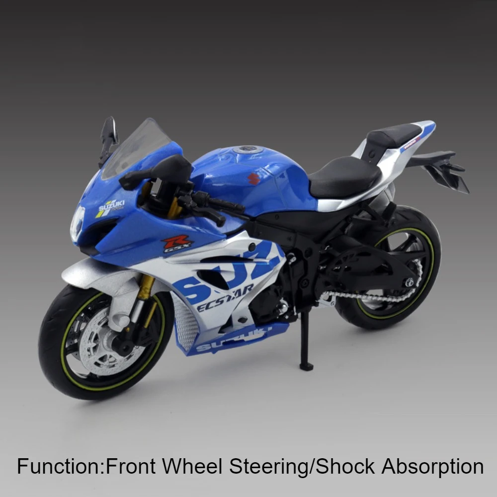 1:12 Scale Suzuki Motorcycle Model Toy with Shock Absorption - Cross-Country Motorbike Hobby Ornament