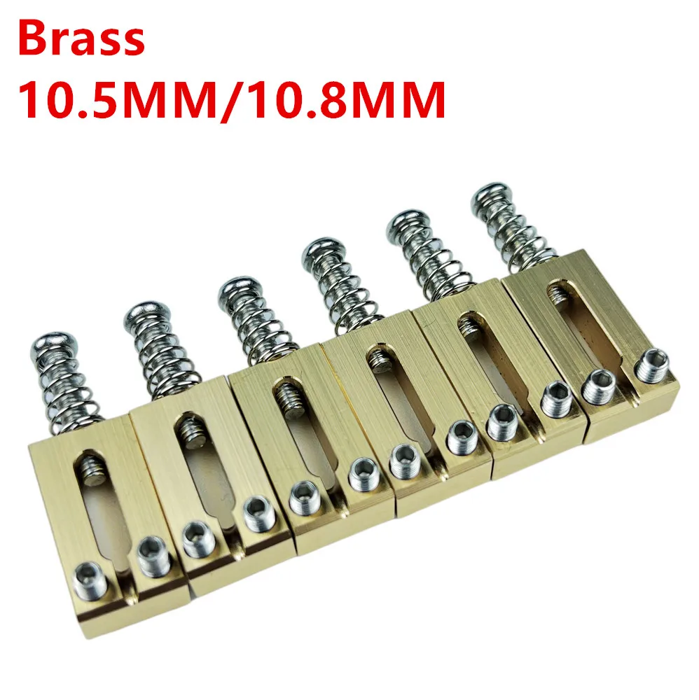 

1 Set Electric Guitar Tremolo Bridge Brass Saddles 10.5MM/10.8MM For ST TL Style Guitar Parts [Made in Korea]