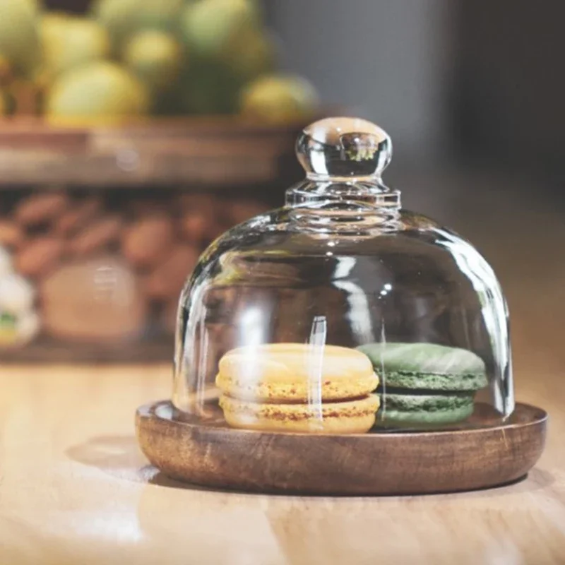 Creative Glass Food Storage Container with Wooden Lid Kitchen Snack Fruit Sealed Jar 6