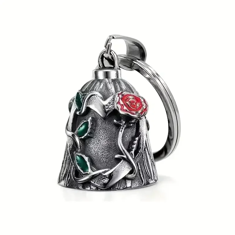 Lion King Pendant and Keychain with Uniquely Carved Bell - Retro Design